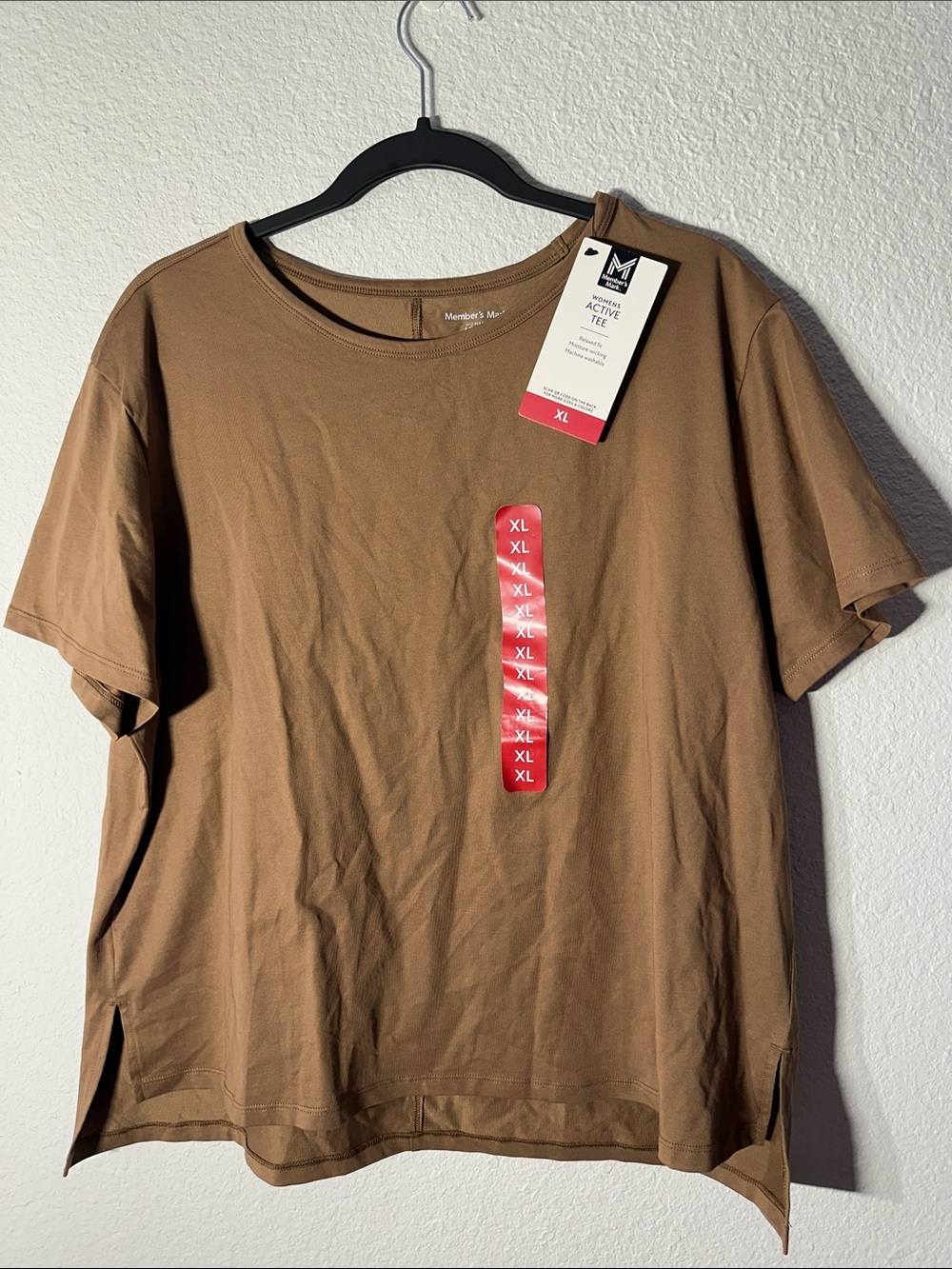 Women's Brown Short Sleeve Active Tee - Member's Mark
